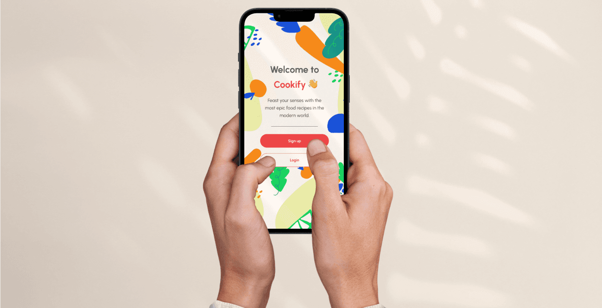 Cookify app on a phone